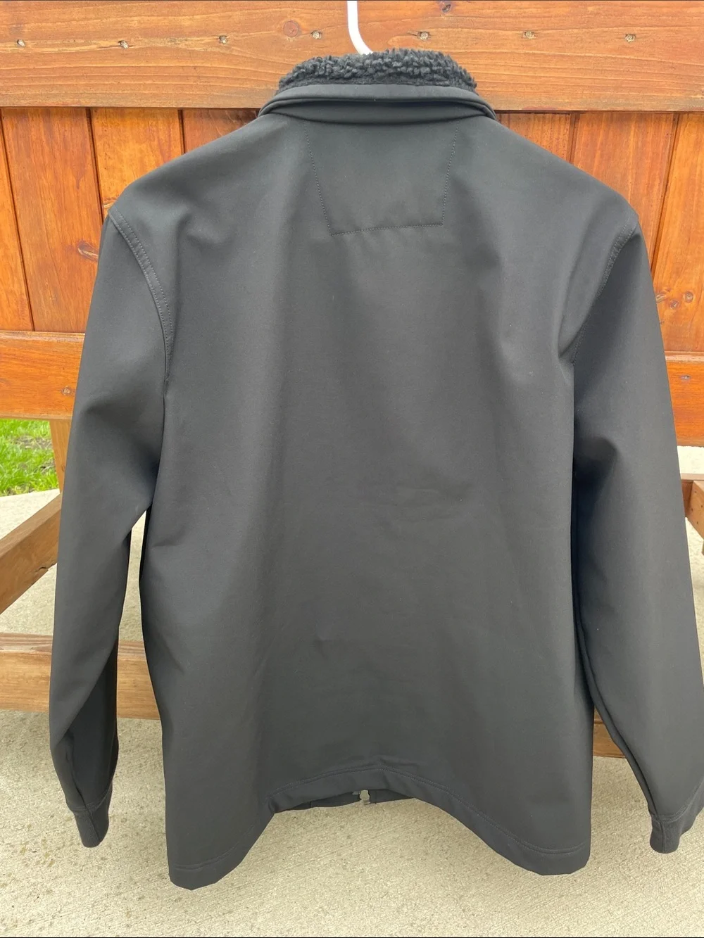 Banana Republic Men’s Black Lightweight Jacket with Sherpa Collar